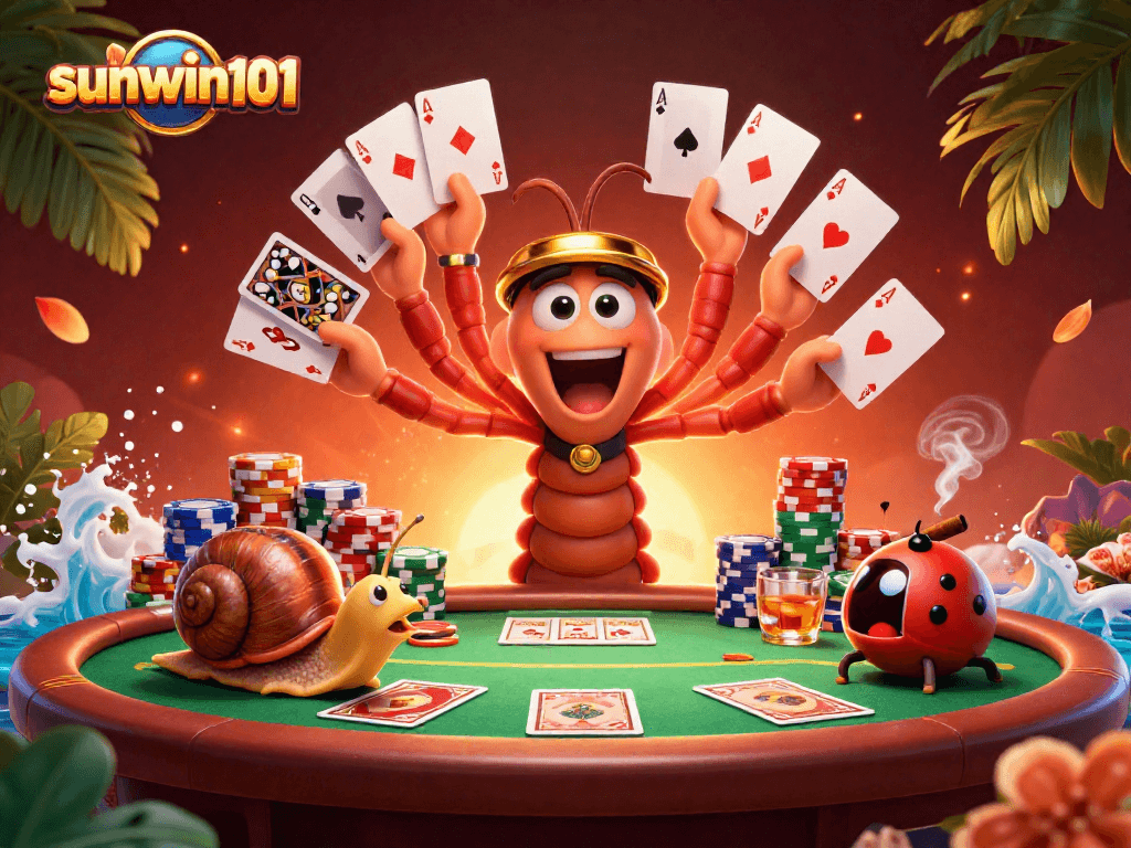 Engage in thrilling poker action with sunwin101's colorful dealer scene