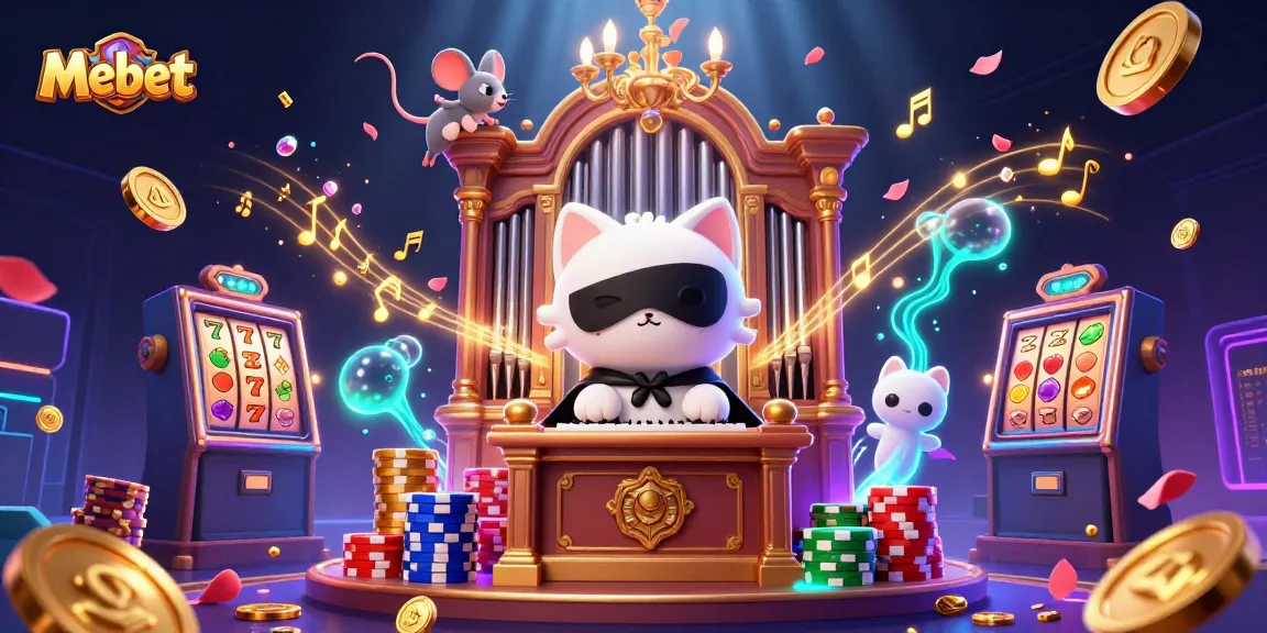 Mebet invites players to win big with thrilling slots in an enchanting casino scene