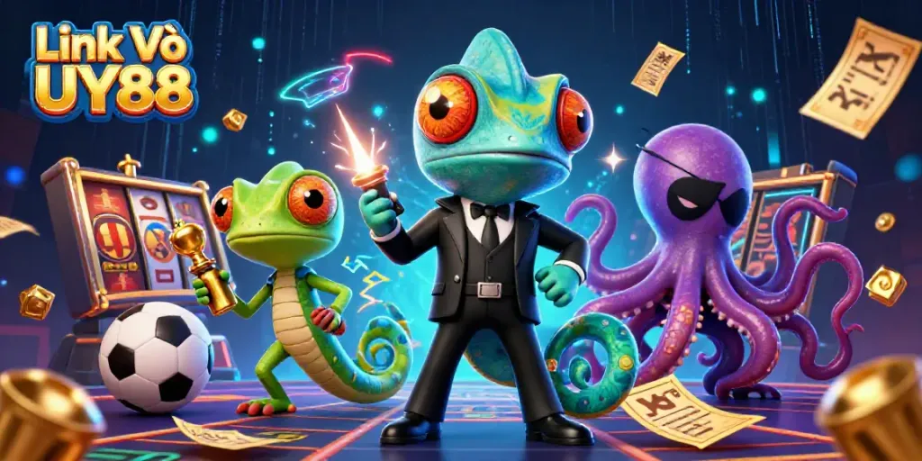 Immerse in the excitement with Link Vào UY88 as a secret agent chameleon and tech gecko reveal thrilling casino gaming!