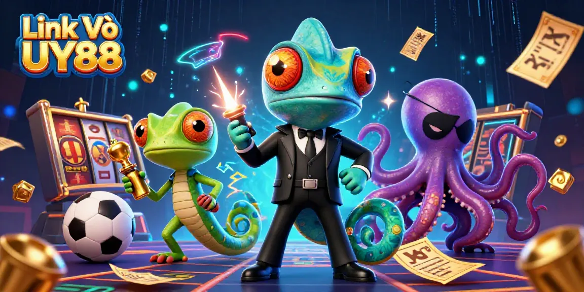 Immerse in the excitement with Link Vào UY88 as a secret agent chameleon and tech gecko reveal thrilling casino gaming!