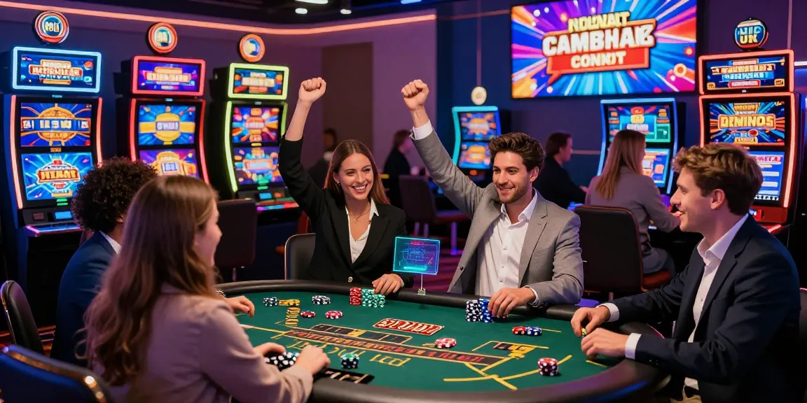 Engaging scene at https://dsam.org.uk showcasing players enjoying diverse games in a vibrant non UK casino atmosphere