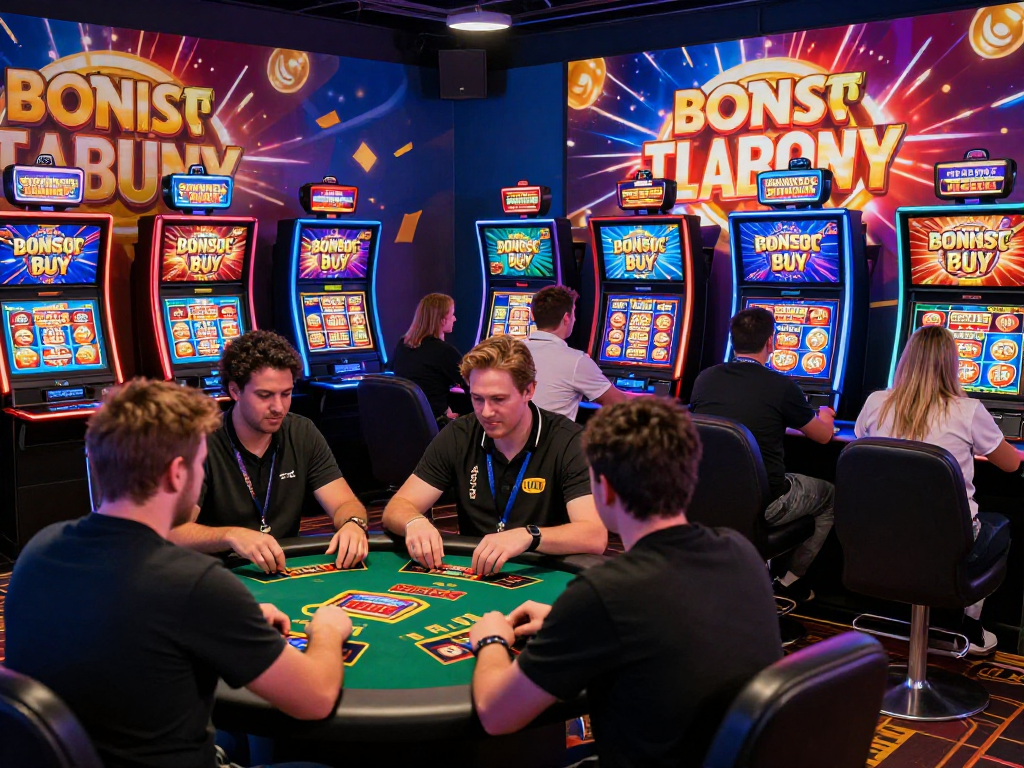 Engaged players at uk casinos not on gamstop enjoying diverse games in a vibrant, exciting online casino atmosphere.