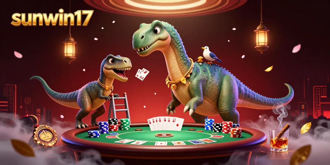 Experience immersive gaming at sunwin17 with our thrilling brontosaurus casino scene.