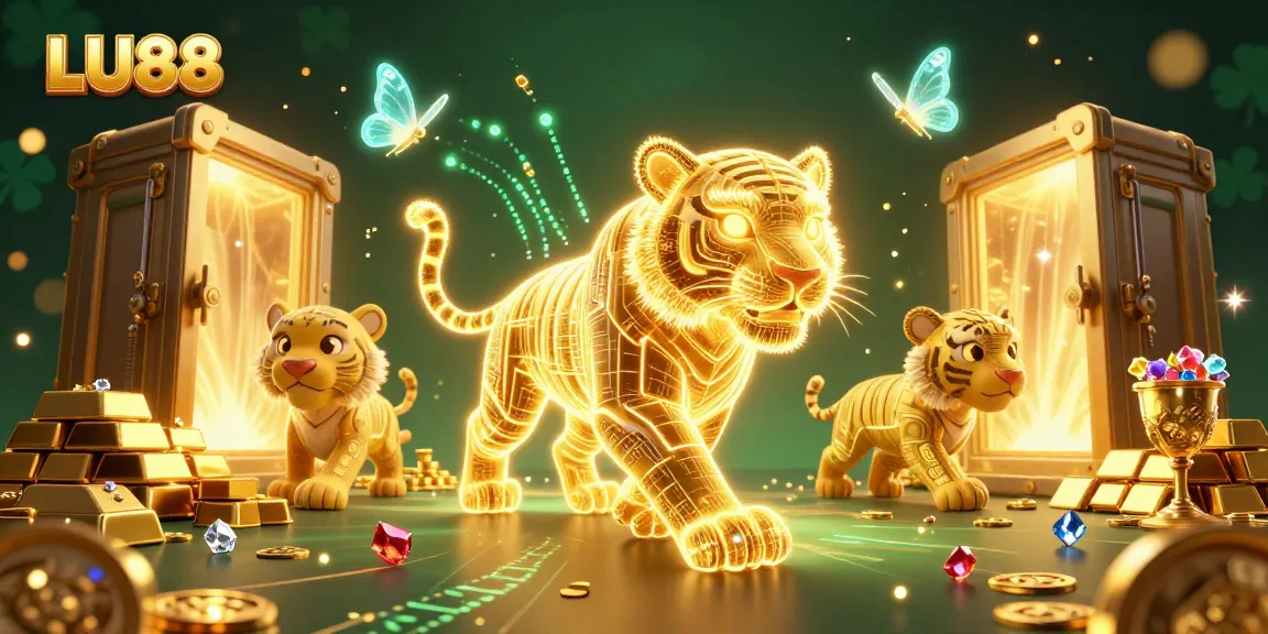 Experience winning with LU88 at an animated casino scene filled with treasures and excitement.