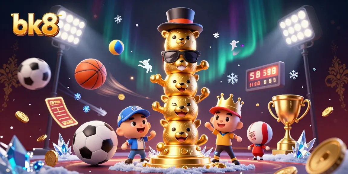 Engage in thrilling games at bk8 with dynamic sports balls and a captivating totem pole.
