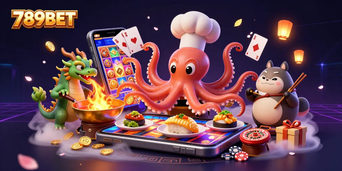 Experience winning with 789BET in a vibrant casino scene with dynamic gaming elements and exciting characters.