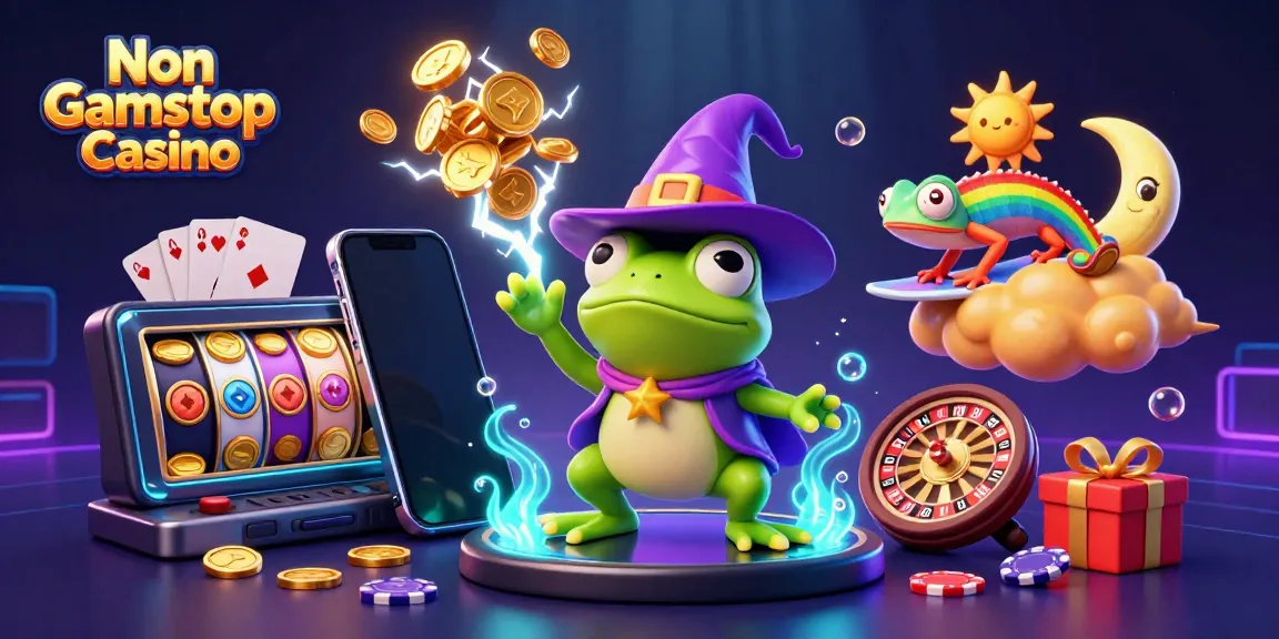 Experience the excitement of a Non Gamstop Casino with a dynamic storm of coins and vibrant characters.