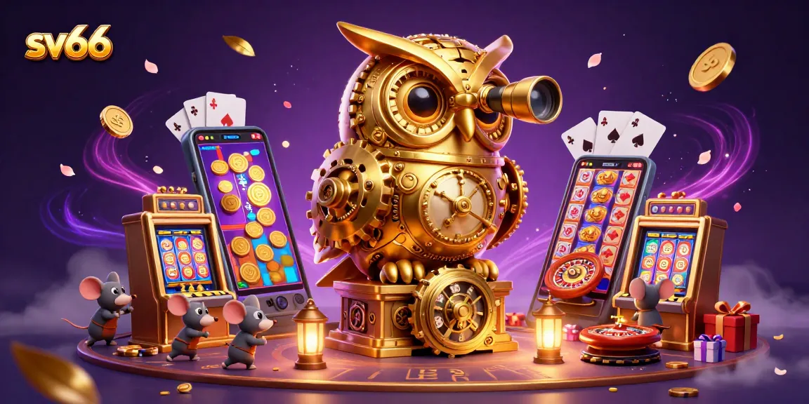 Engage with sv66 and spin exciting slots in a magical casino setting with vibrant details and characters.