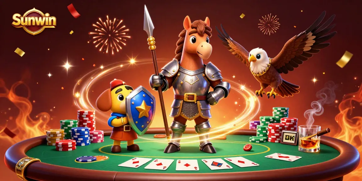 Experience thrilling gameplay with Sunwin at this dynamic casino scene filled with poker chips and celebration.