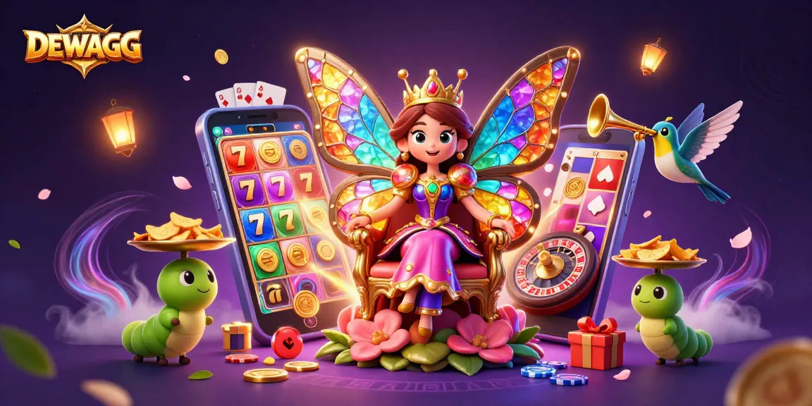 Spin the reels at DEWAGG, where the butterfly queen reigns in a vibrant gaming kingdom.