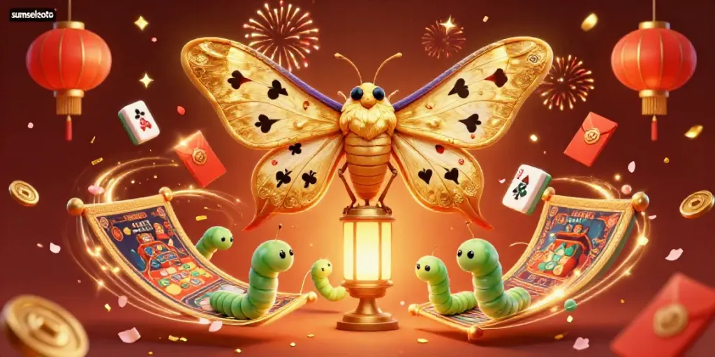 Experience thrilling casino magic with sumseltoto's vibrant and captivating 3D illustration featuring gaming elements.