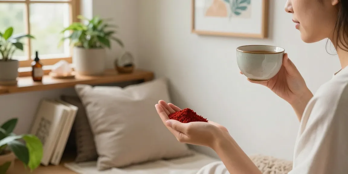 Experience harmony with premium red bali kratom in a serene home wellness setting.