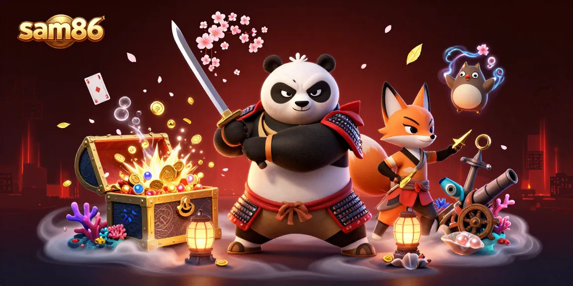 Experience action with sam86 as characters battle in a vibrant online casino adventure.