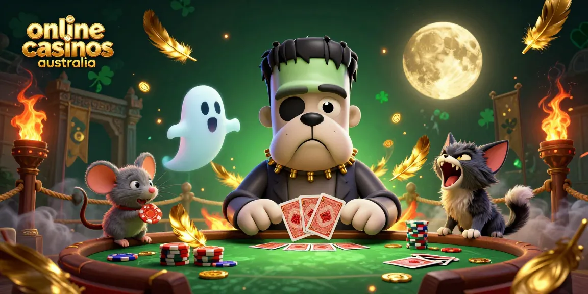 Engage with the vibrant online casinos Australia scene featuring unique characters and dynamic casino elements.
