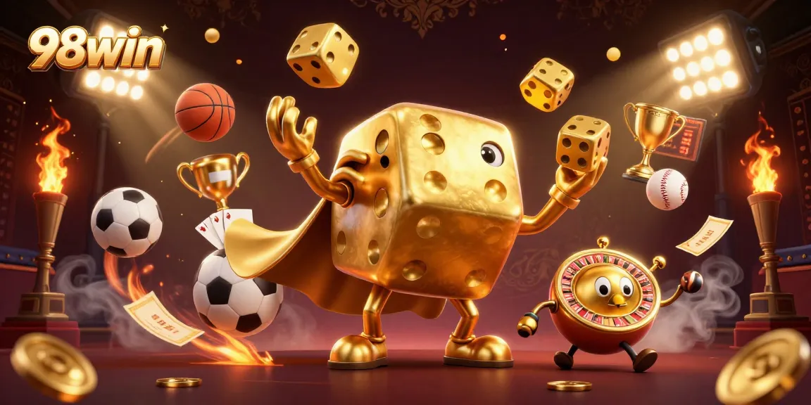 Experience thrilling gameplay with 98win's captivating casino visuals featuring dynamic sports elements.