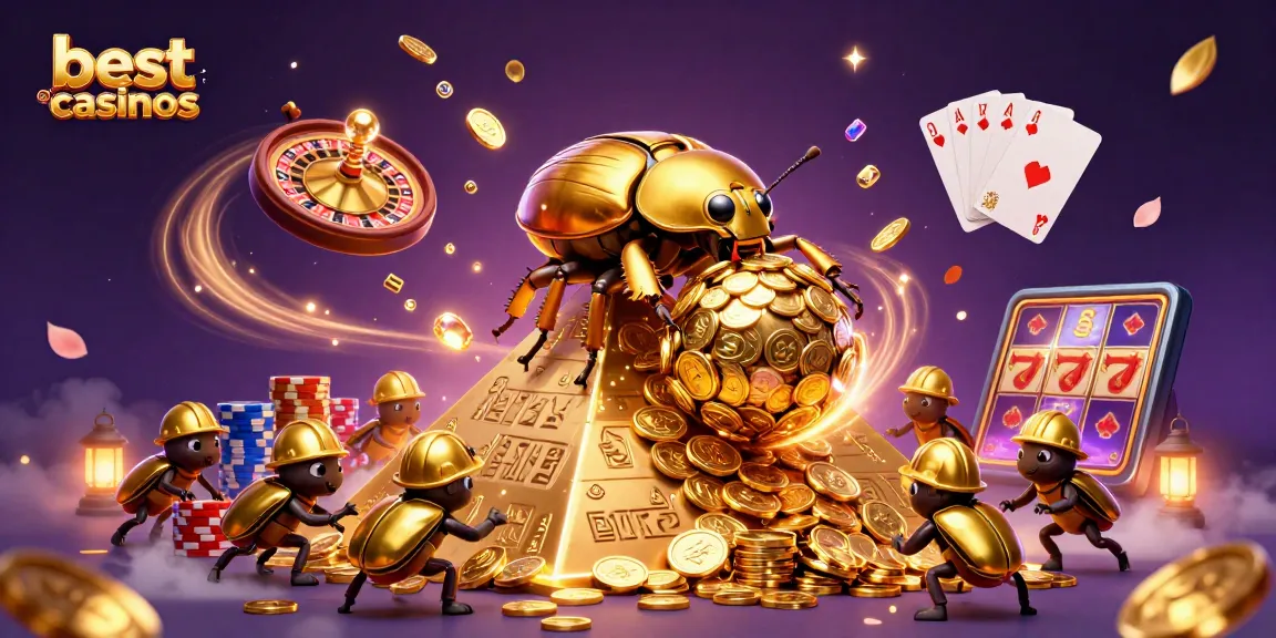 Experience the excitement at the best credit card casinos with golden coins and vibrant casino elements.