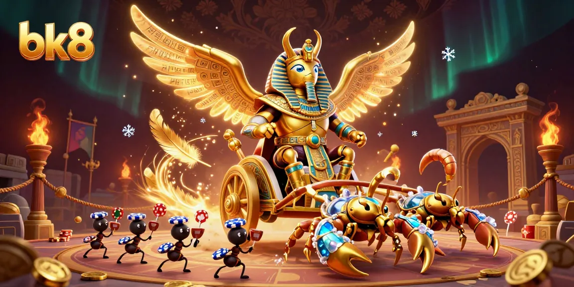 Bet on bk8 and experience a thrilling adventure in this vibrant casino scene featuring amazing characters and elements.