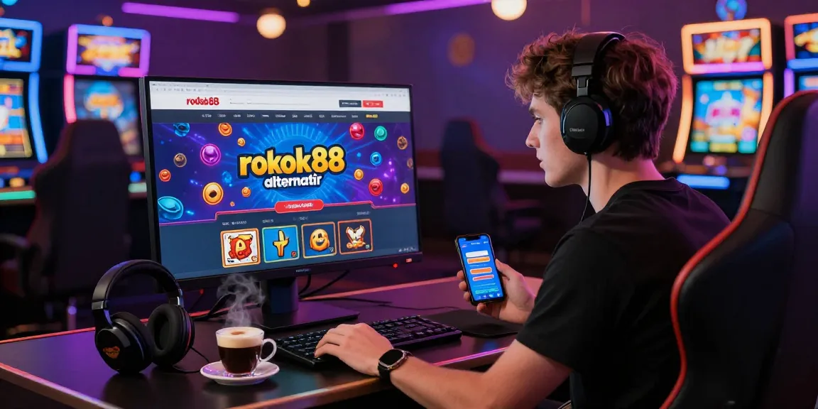 Engaging online gaming scene showcasing rokok88 alternatif interface with vibrant colors and gaming elements.