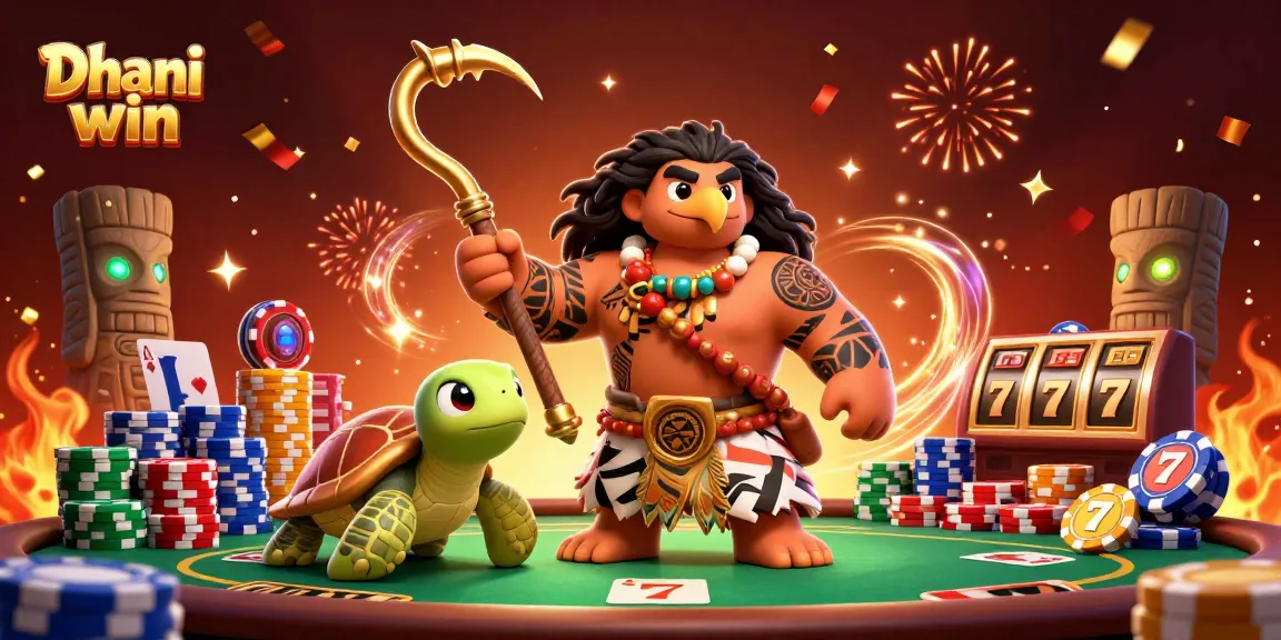 Dhani win captures the thrill of gaming with vibrant characters and dynamic casino elements.