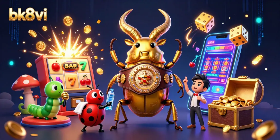 Engage in exciting casino action at bk8vi as the stag beetle competes in a vibrant 3D scene.