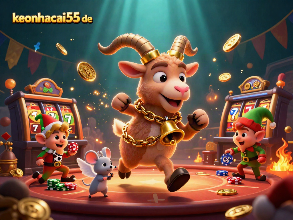 Engage with keonhacai55 de casino action featuring cartoon characters in a vibrant gambling scene.