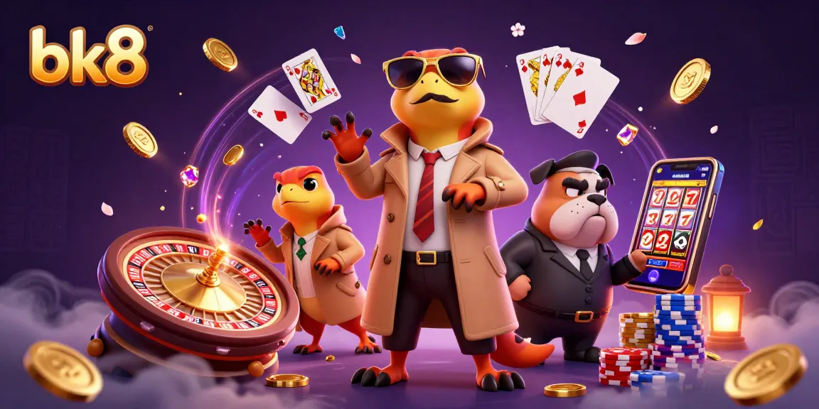Experience thrilling gameplay at bk8 with cartoon raptors in a trench coat attempting to access a VIP casino.