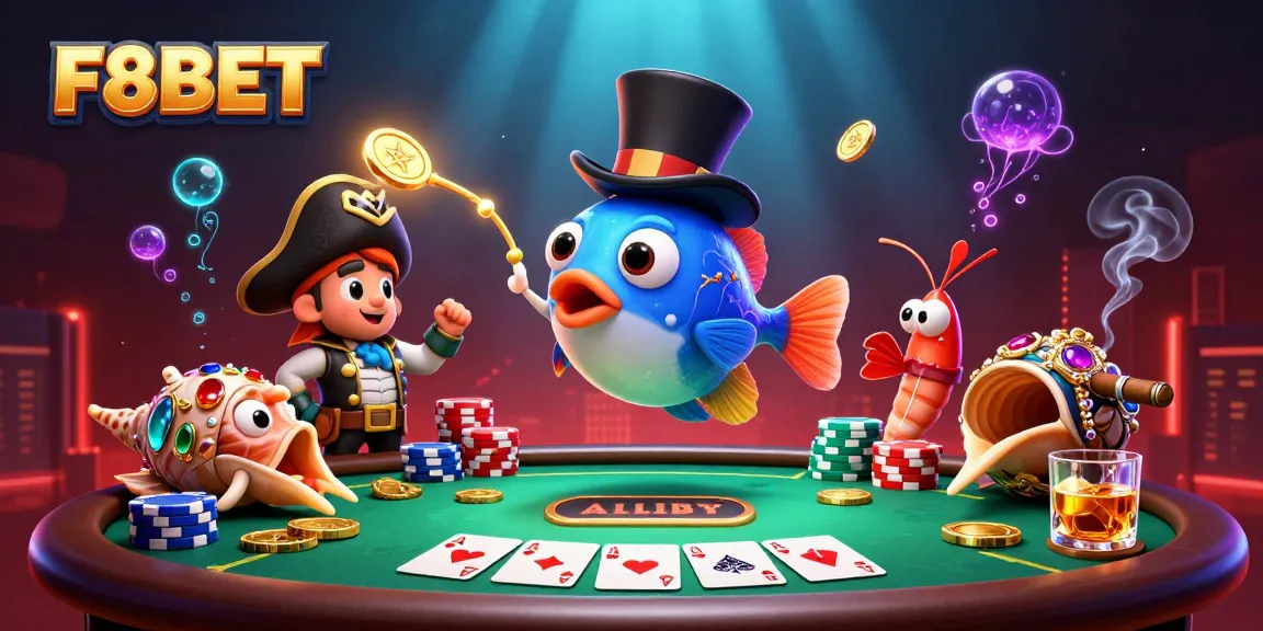 Experience vibrant gaming at F8BET with animated characters in a lively casino setting.