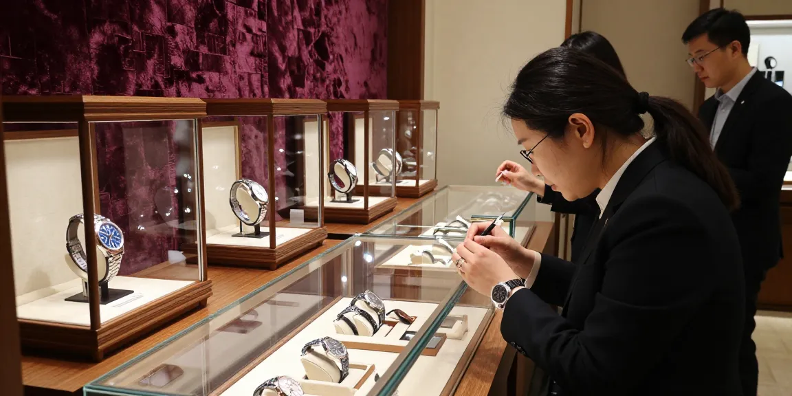 Exquisite display of replica watches in a luxury boutique showcasing unparalleled craftsmanship and style.