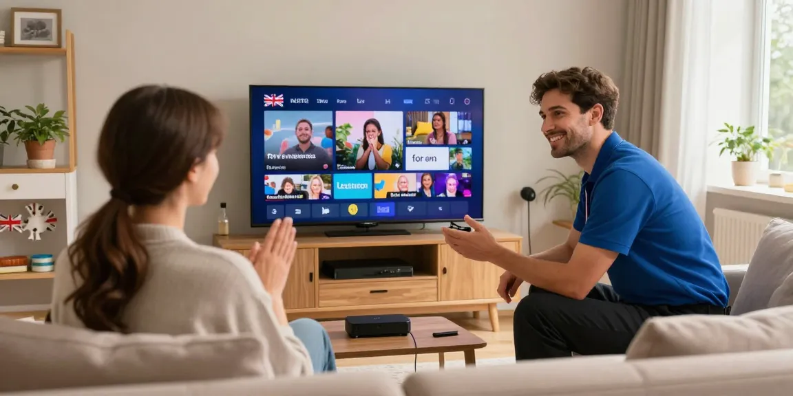 Reliable British IPTV setup by a trusted provider in a local home.