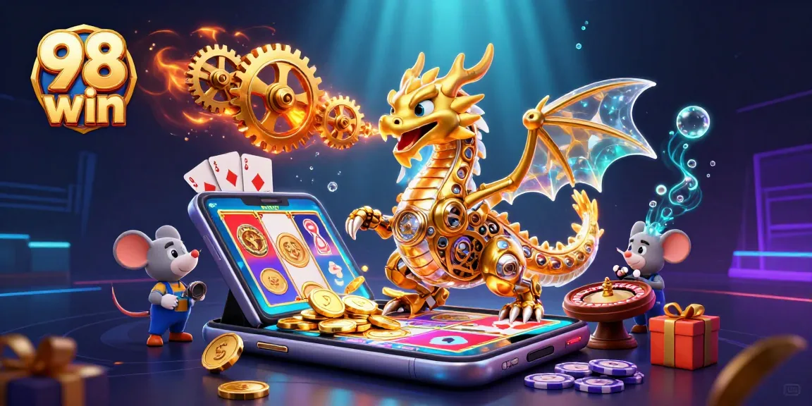 Experience thrilling wins at 98 win with colorful slot games and captivating casino elements.