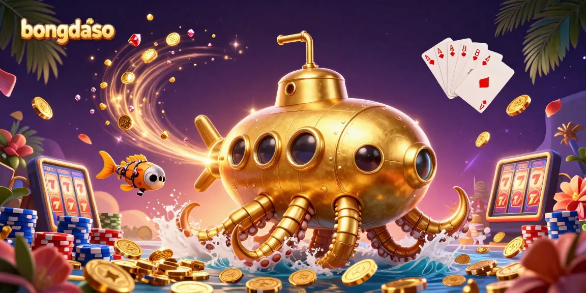Bongdaso reveals an exciting scene with a golden kraken and treasure while players win jackpots.