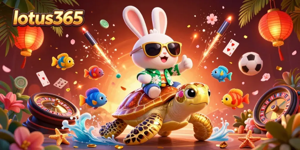 Engage in thrilling betting at lotus365 with vibrant characters and casino elements.