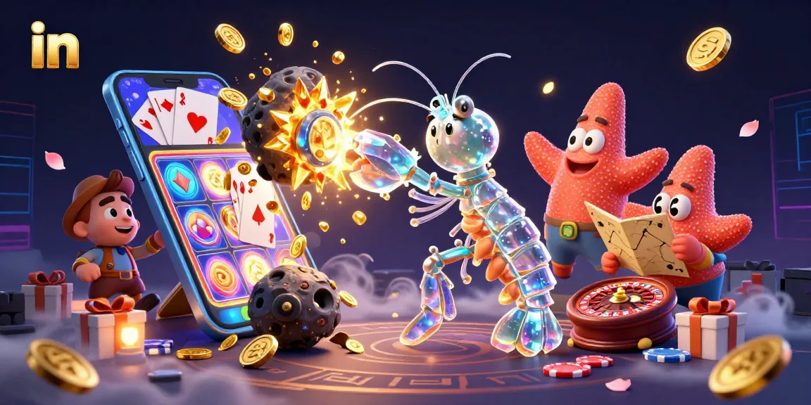 Spin reels and gather golden coins in a vivid, 3D casino adventure featuring a shrimp and starfish.
