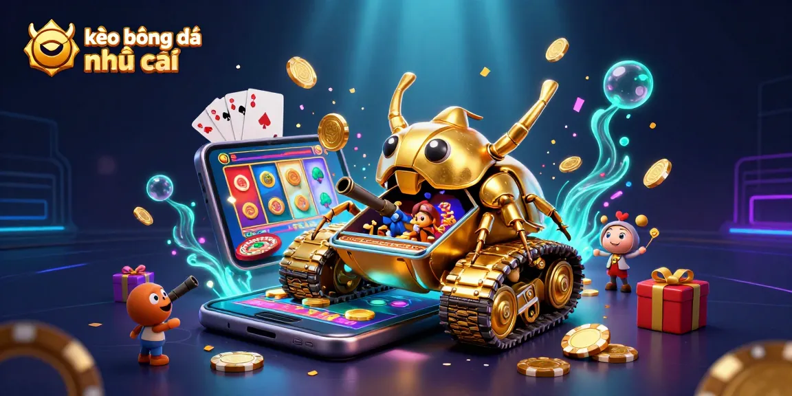 Engage with kèo bóng đá nhà cái through this vibrant 3D casino illustration capturing action and excitement.