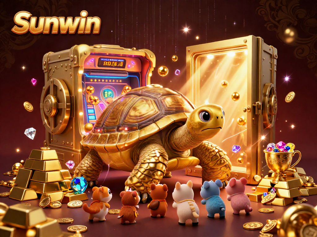 Engage with exciting Sunwin games featuring a golden tortoise pinball machine and rich treasures.