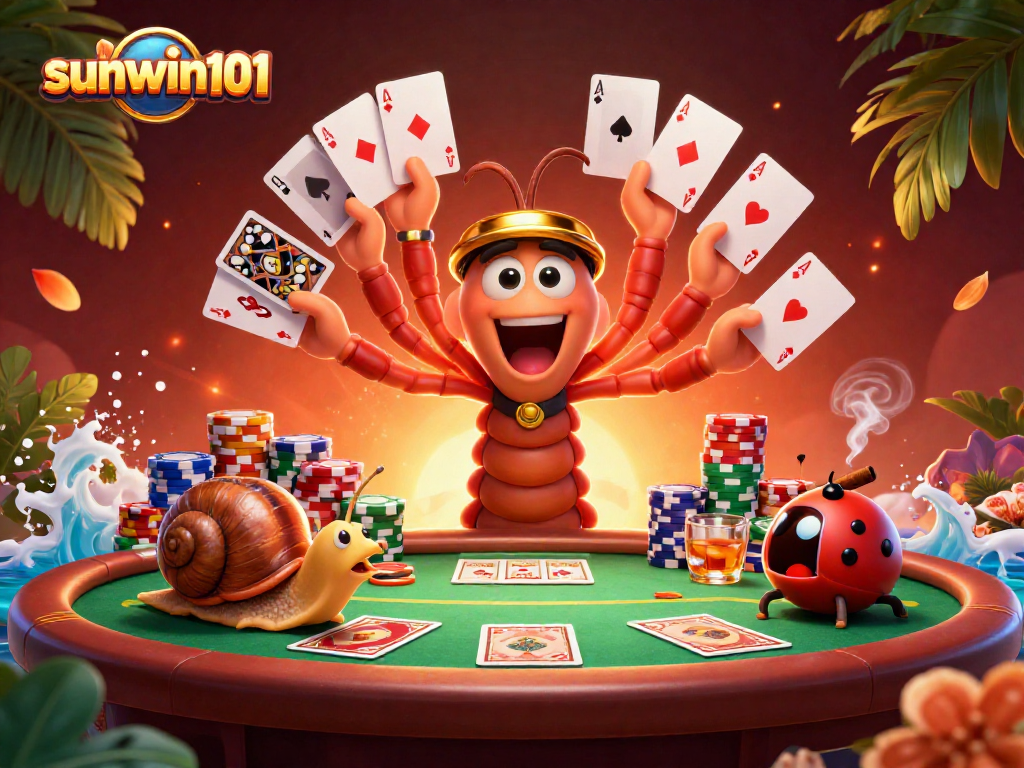 Engage in thrilling poker action with sunwin101's colorful dealer scene