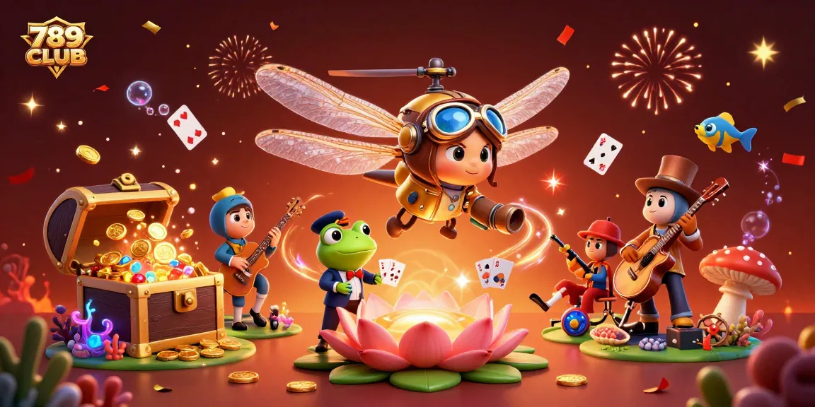 Engage in exciting gameplay at 789CLUB with vibrant characters and casino elements, showcasing a thrilling atmosphere.