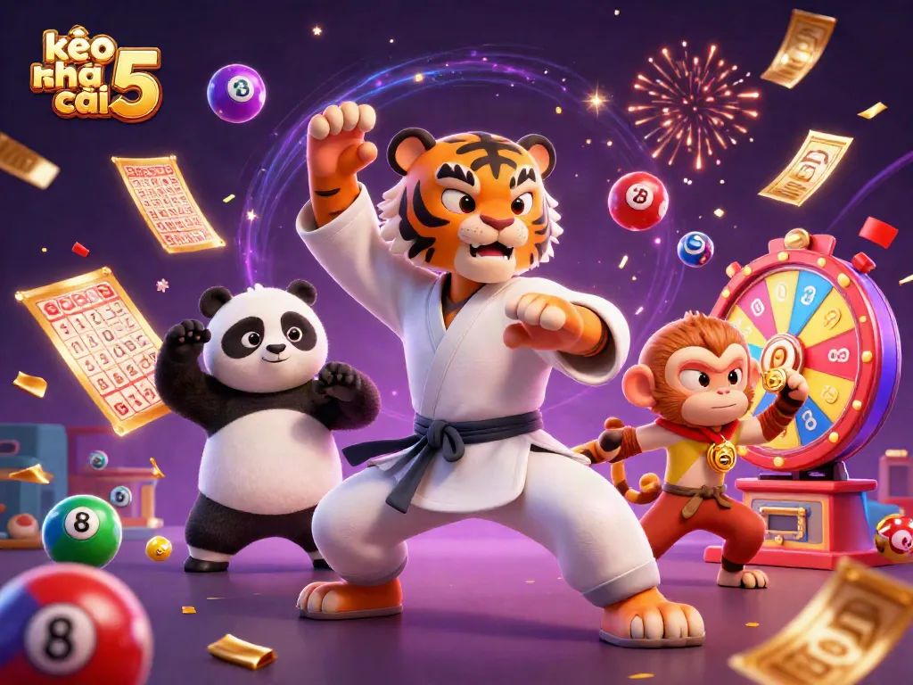 Engage with kèo nhà cái 5 through colorful lottery elements in an energetic casino atmosphere.