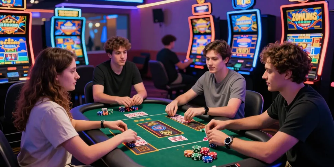 Engaging online gambling scene featuring players enjoying Shbet with vibrant slot machines and colorful chips.